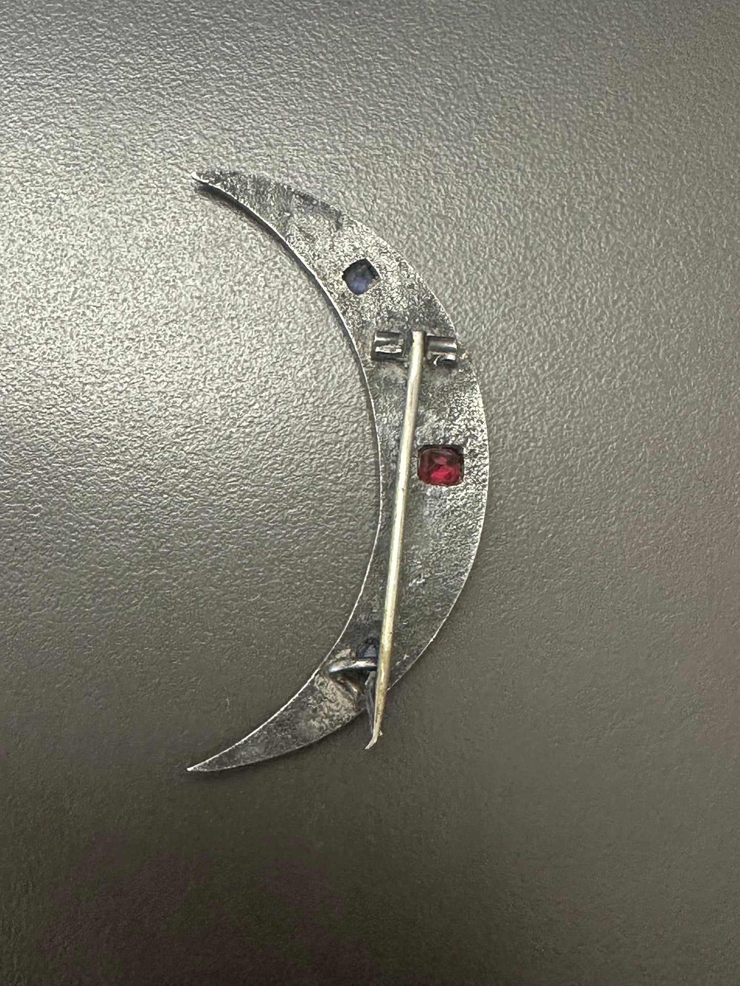 Antique Arts and Crafts Era Crescent Moon Brooch Pin