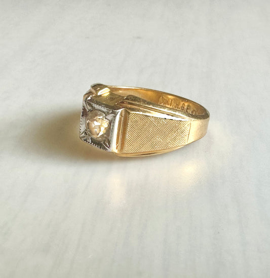 Vintage Men’s VARGAS 18kt HGE Electroplated Gold Ring Size 10