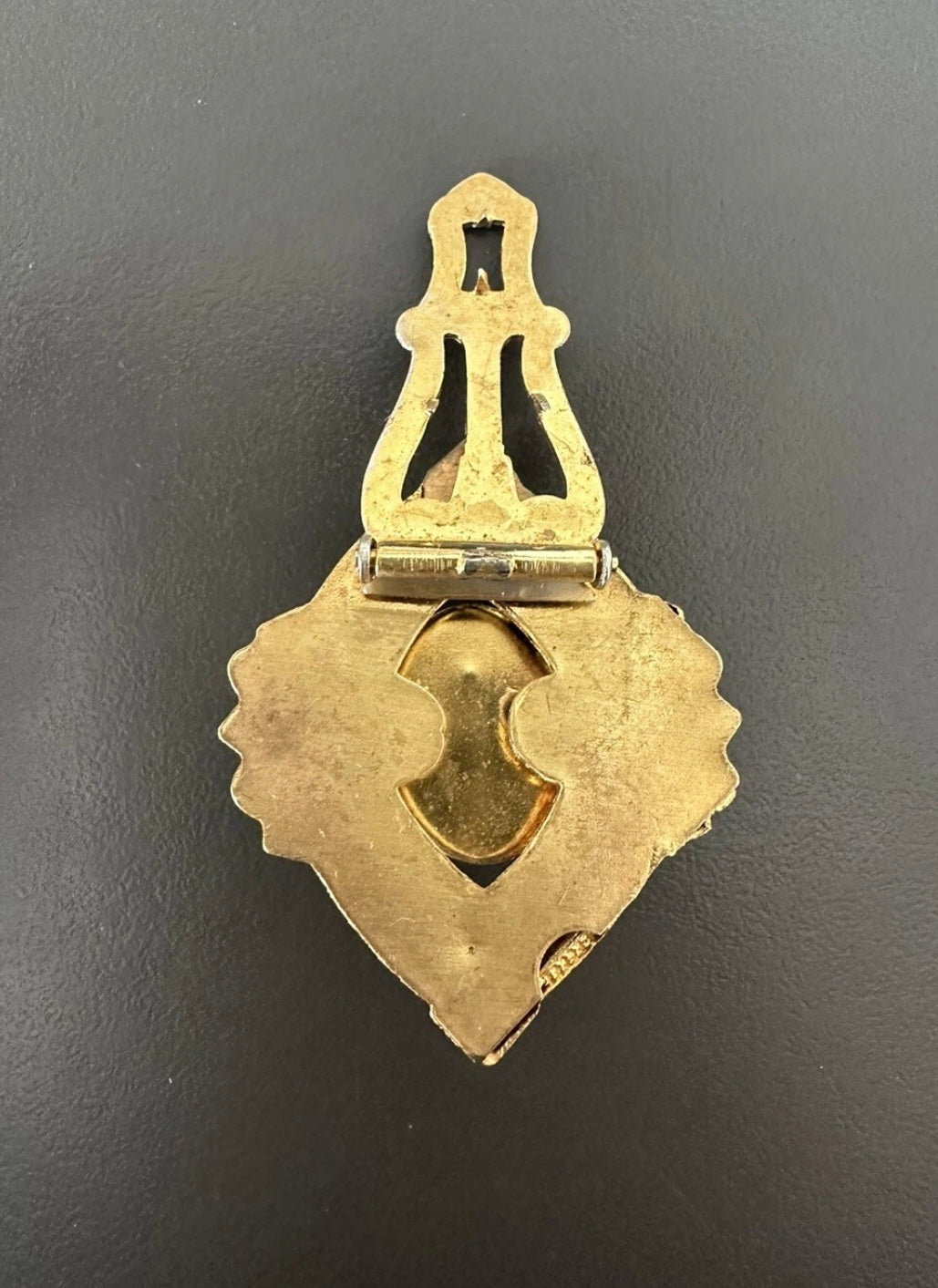 Antique Gold Filled Dress Clip Black Glass Seed Pearl Victorian Art Deco