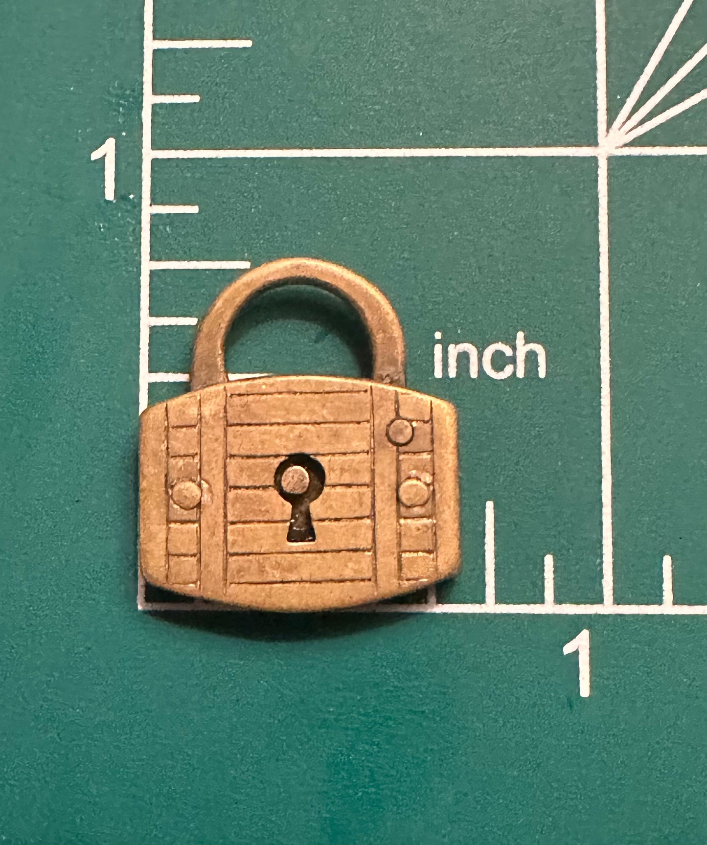 Tiny Antique Victorian Padlock Pendant - No Key