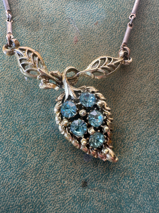 Mid-century Choker Necklace With Coro Style And Dupree Style Chain And Clasp