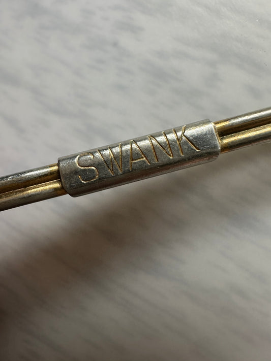 Vintage Patented B&W Plate Collar Clip Stay By SWANK Art Deco