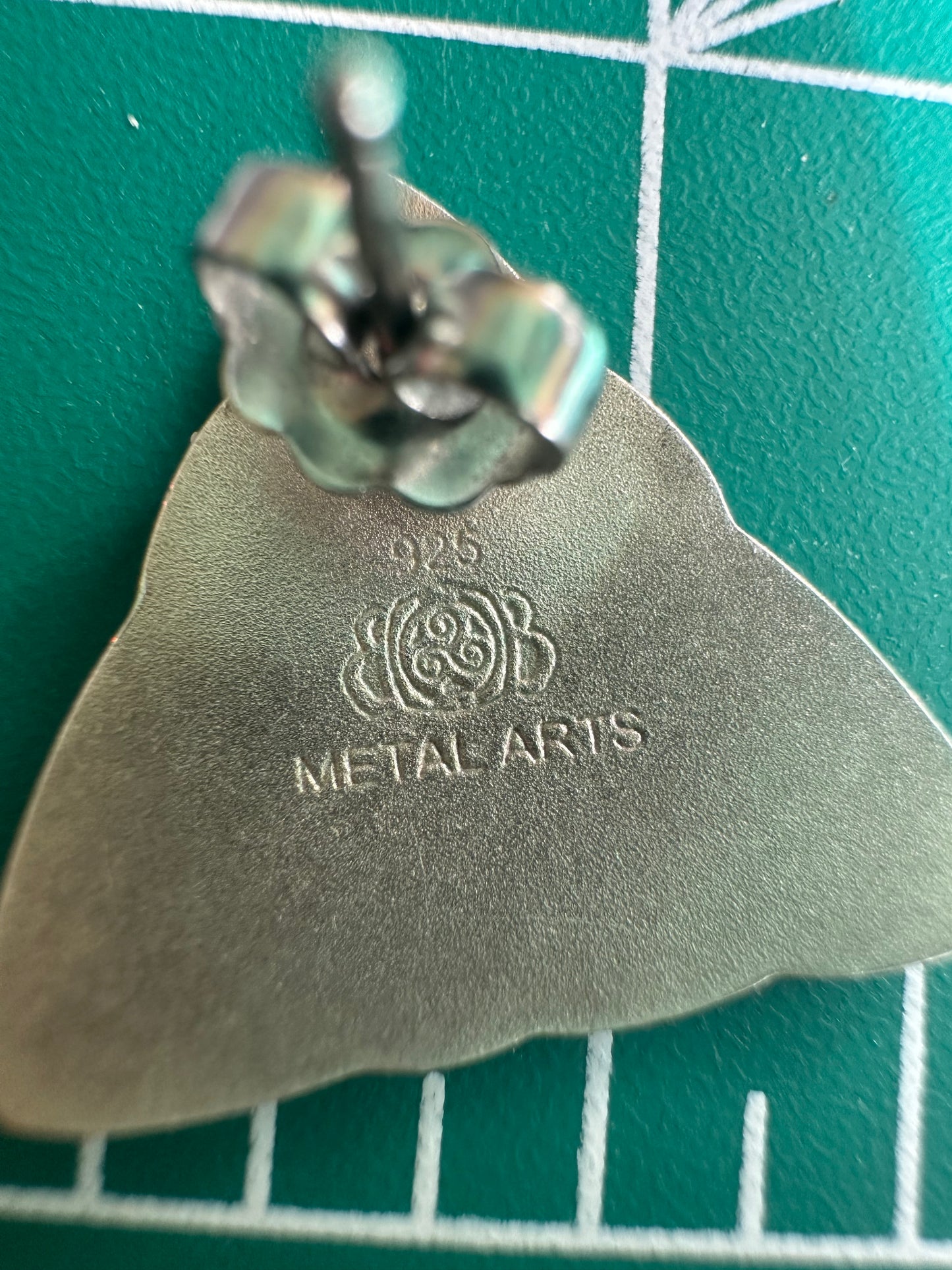 Sterling Silver Celtic Trinity Knot Post Earrings Signed By Metal Arts