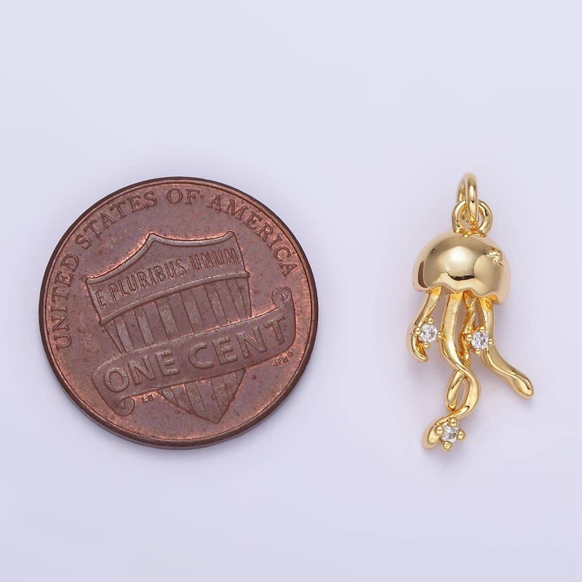 24K Gold Filled Jellyfish Ocean Animal Charm
