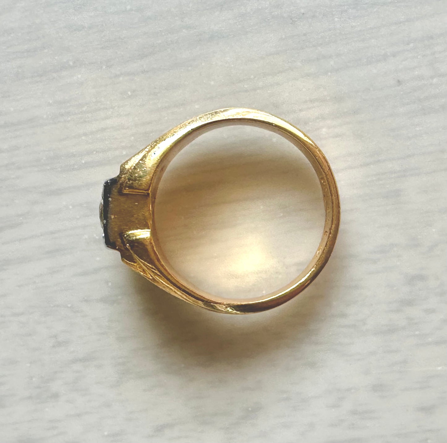 Vintage Men’s VARGAS 18kt HGE Electroplated Gold Ring Size 10