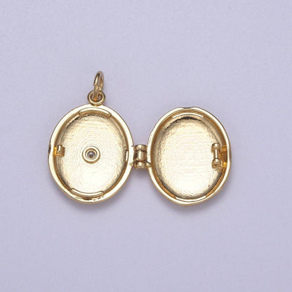 Classic Gold Filled Oval Locket Photo Locket Charm