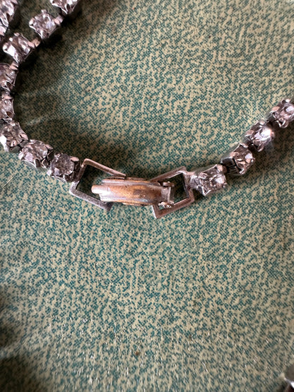 Vintage 1950’s Era Mid-century Rhinestone Choker Necklace