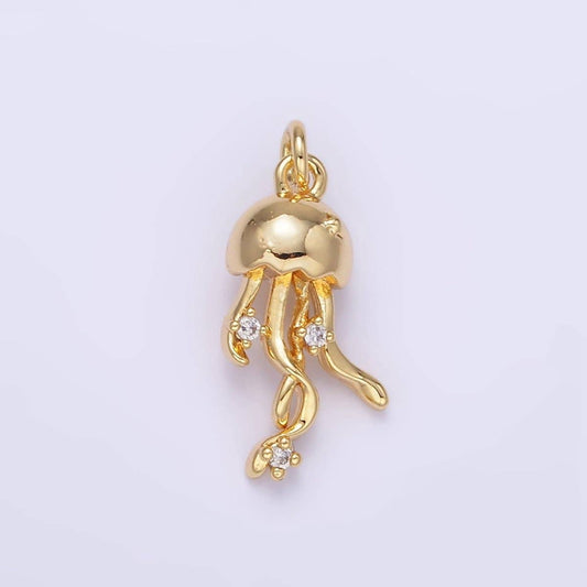 24K Gold Filled Jellyfish Ocean Animal Charm