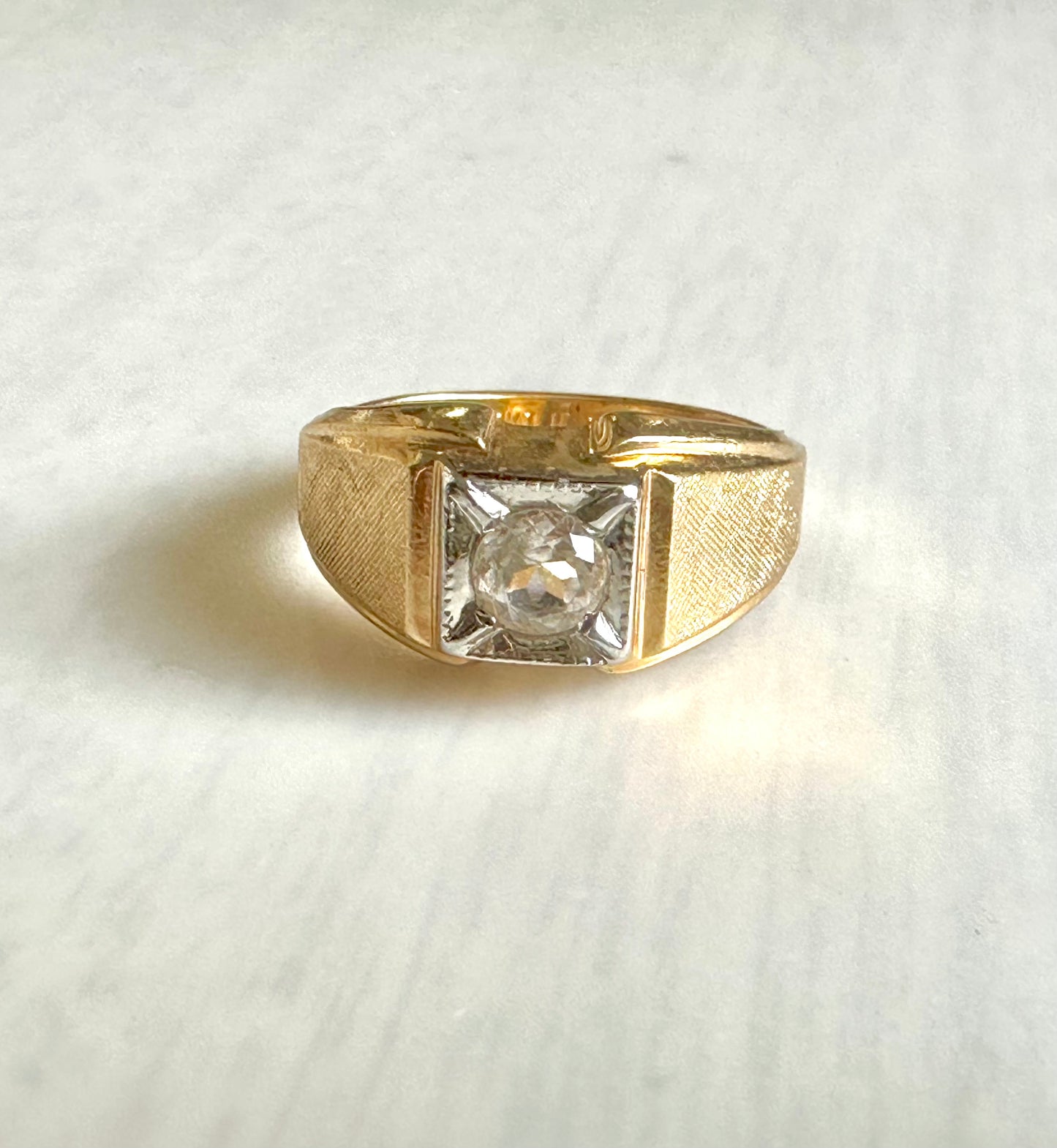 Vintage Men’s VARGAS 18kt HGE Electroplated Gold Ring Size 10