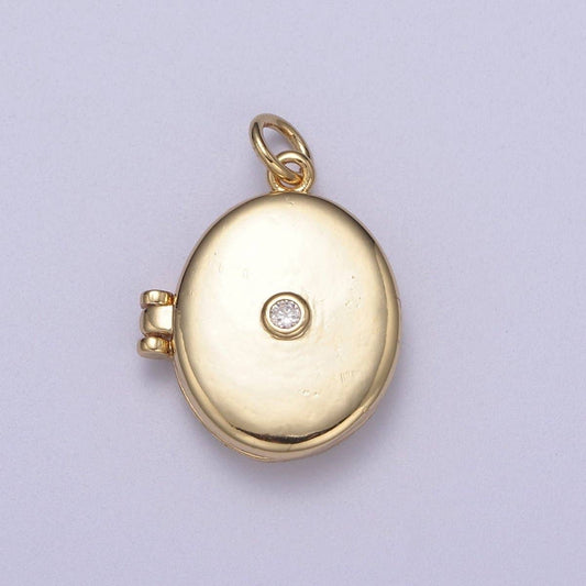 Classic Gold Filled Oval Locket Photo Locket Charm