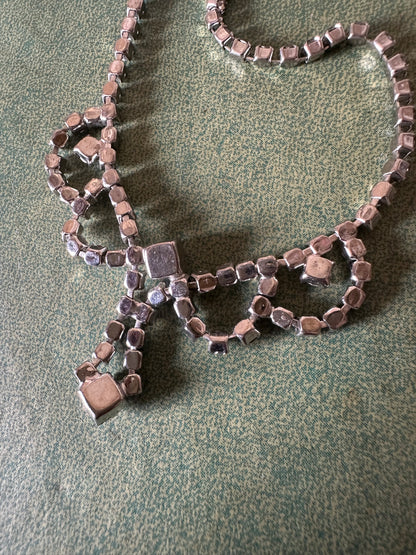 Vintage 1950’s Era Mid-century Rhinestone Choker Necklace