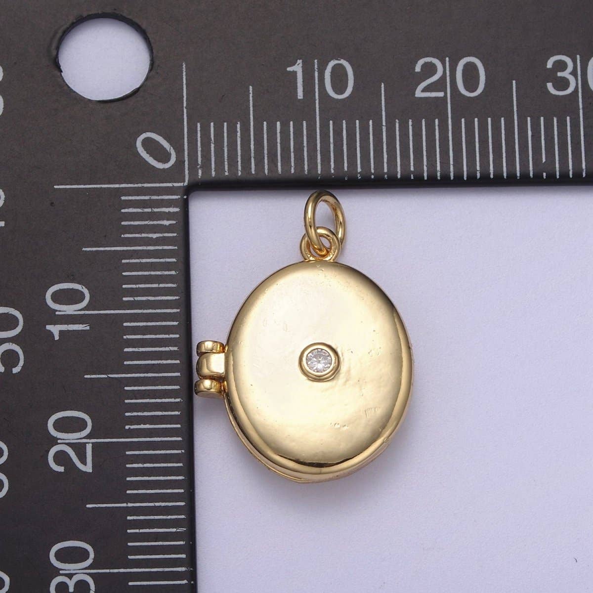 Classic Gold Filled Oval Locket Photo Locket Charm