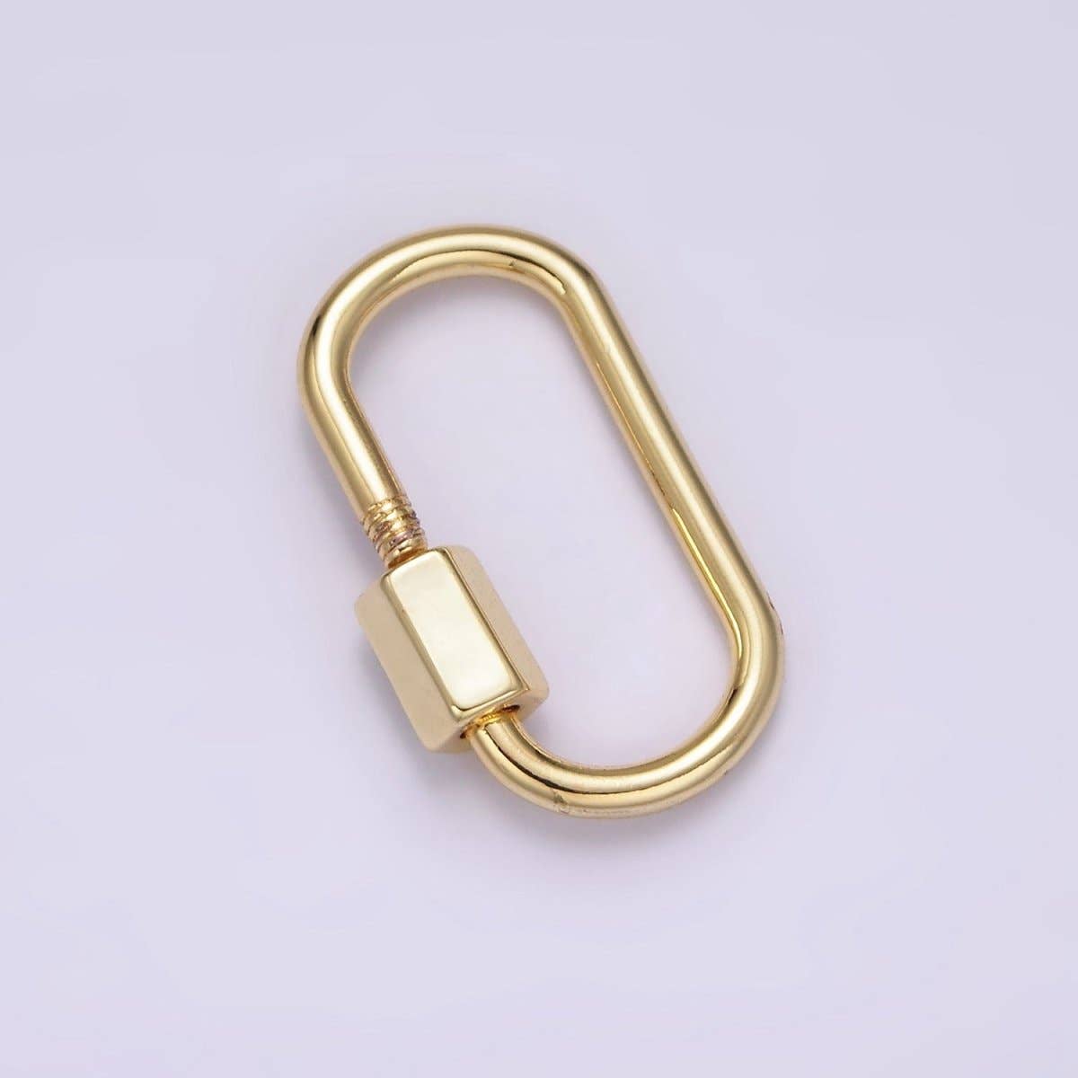 14K Gold Filled 23mm Oblong Oval Carabiner