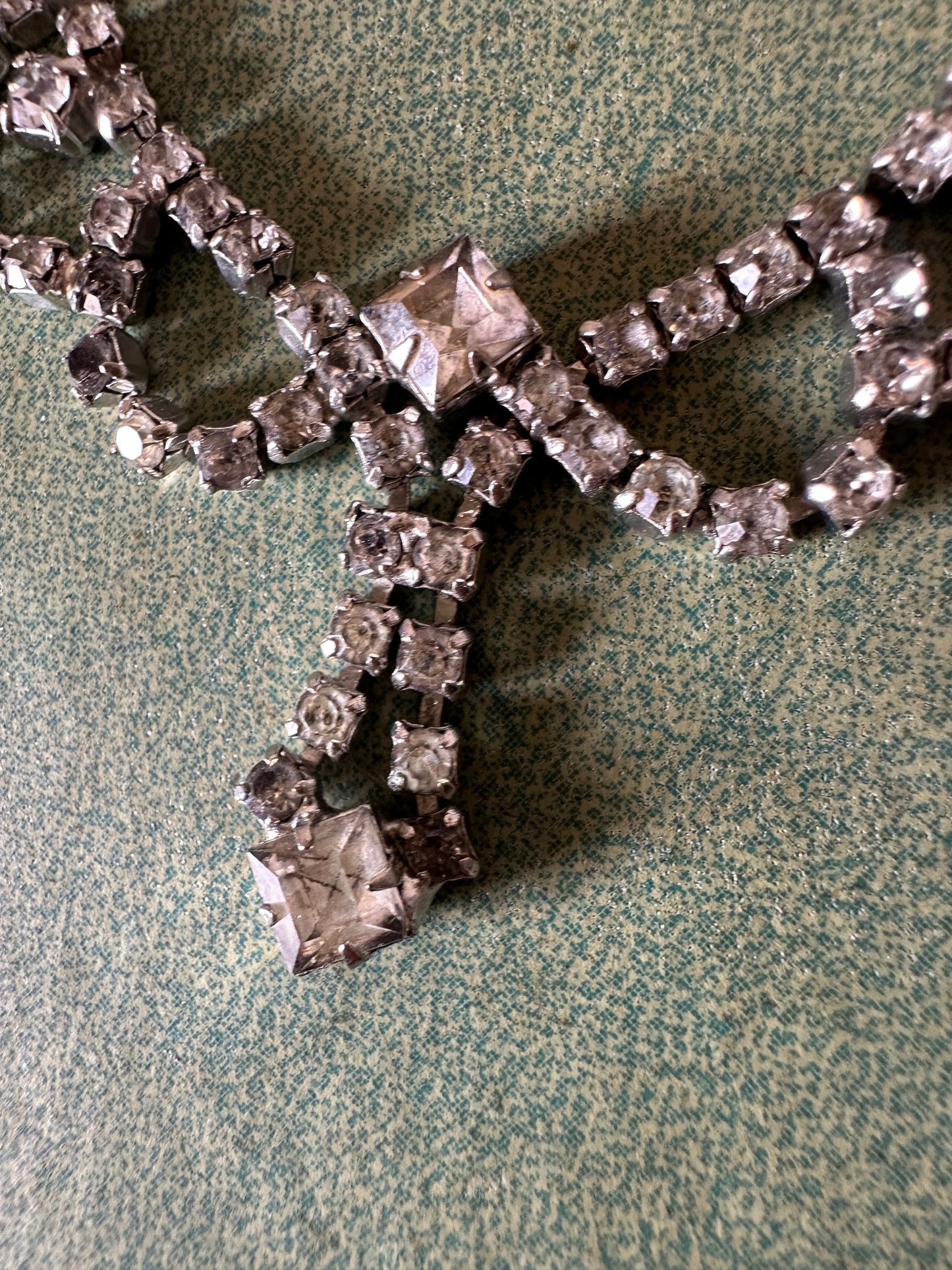 Vintage 1950’s Era Mid-century Rhinestone Choker Necklace