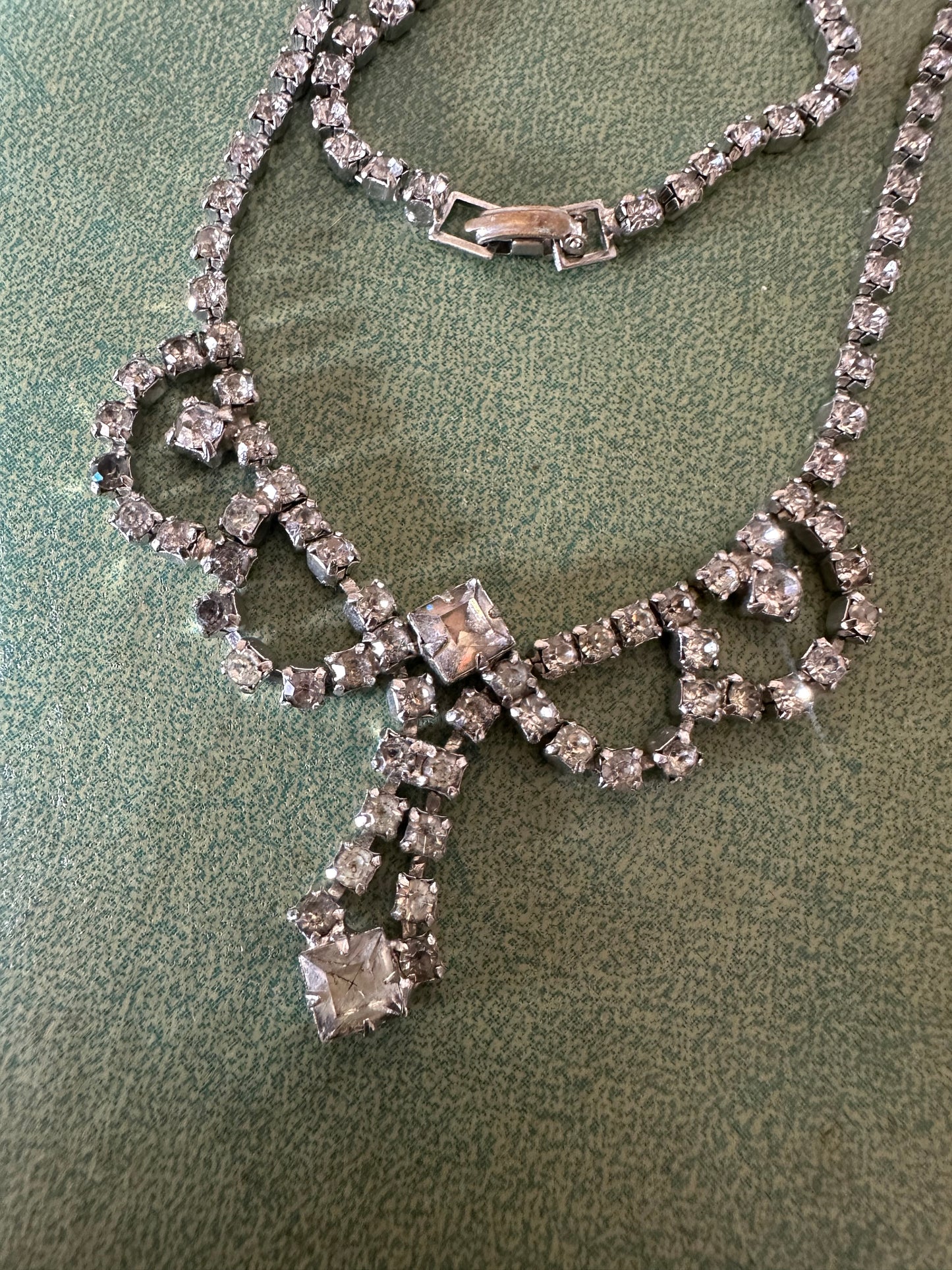 Vintage 1950’s Era Mid-century Rhinestone Choker Necklace