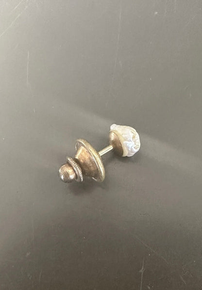Vintage River Pearl Tie Tack Lapel Pin