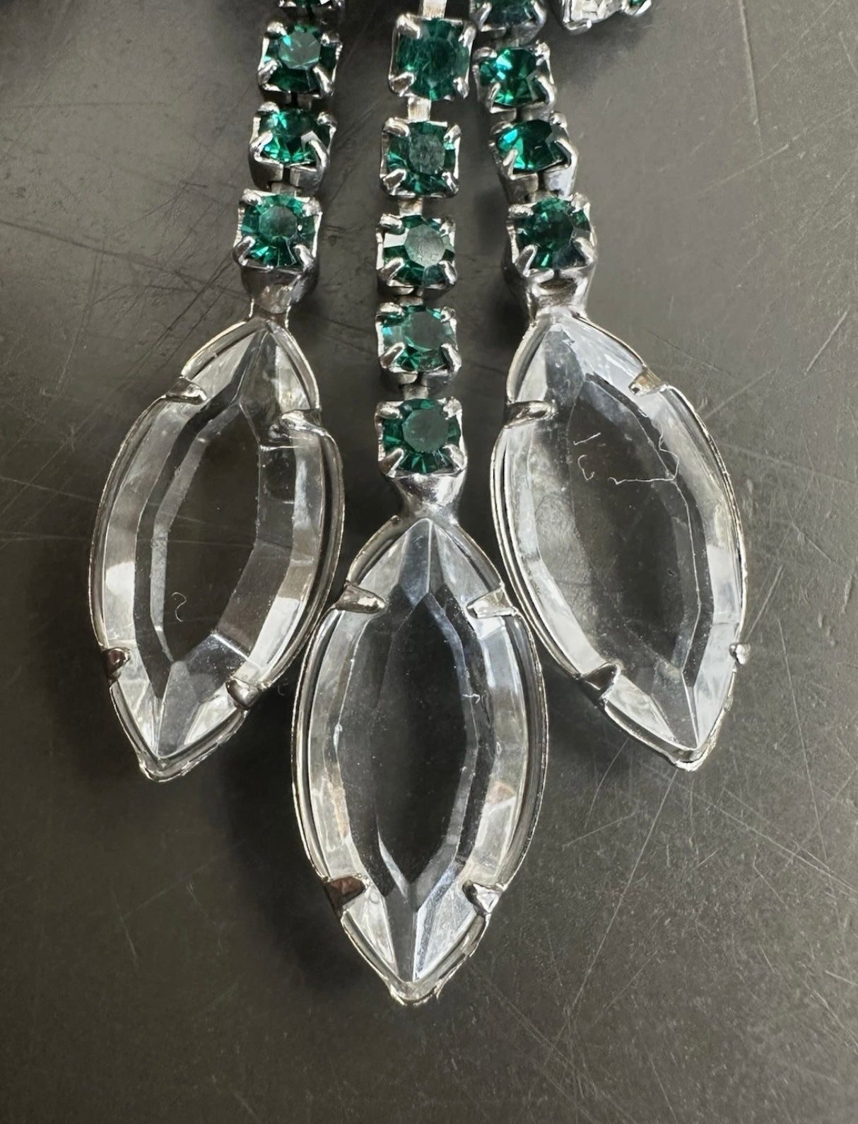 Fabulous Vintage Unsigned Rhinestone Jellyfish Clip on Earrings