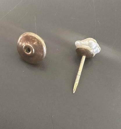 Vintage River Pearl Tie Tack Lapel Pin