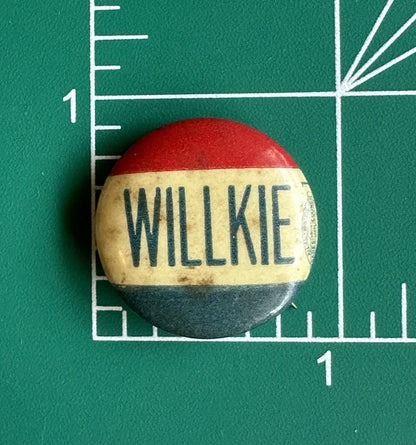 1940 Wendell Willkie Presidential Campaign Button Pin Pinback