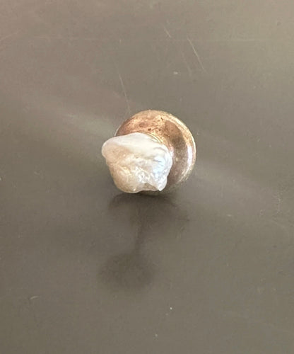 Vintage River Pearl Tie Tack Lapel Pin