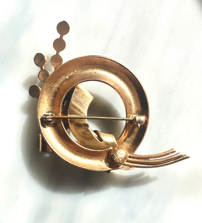 Signed Jewelry By Jordan Early Mid-Century Floral Spray Brooch Pin