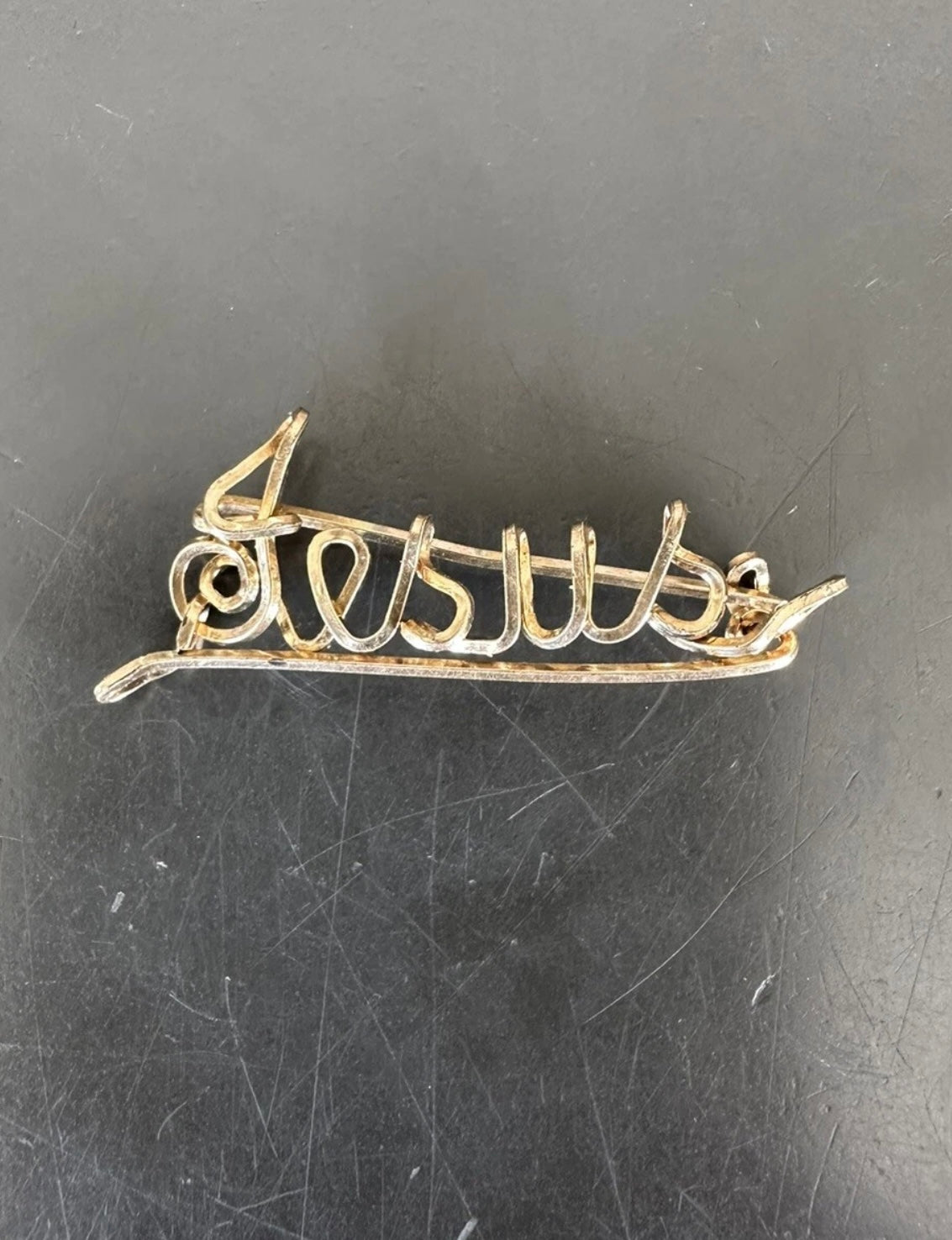 Vintage 1940’s WWII Era Sweetheart Pin - ‘Jesus’