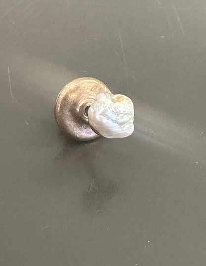 Vintage River Pearl Tie Tack Lapel Pin
