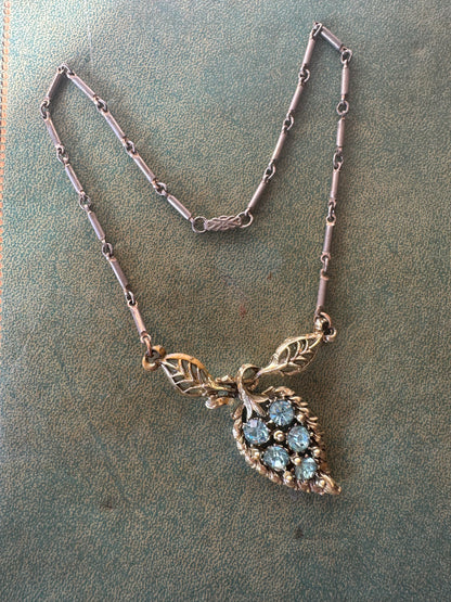 Mid-century Choker Necklace With Coro Style And Dupree Style Chain And Clasp