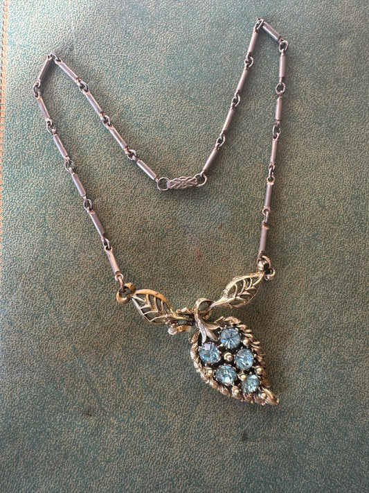 Mid-century Choker Necklace With Coro Style And Dupree Style Chain And Clasp