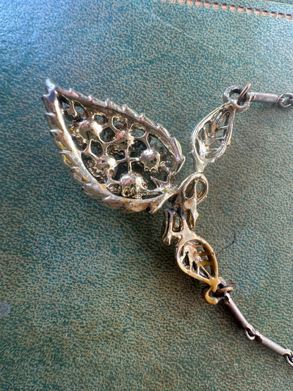 Mid-century Choker Necklace With Coro Style And Dupree Style Chain And Clasp