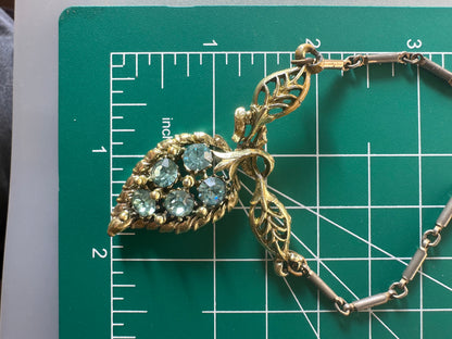 Mid-century Choker Necklace With Coro Style And Dupree Style Chain And Clasp