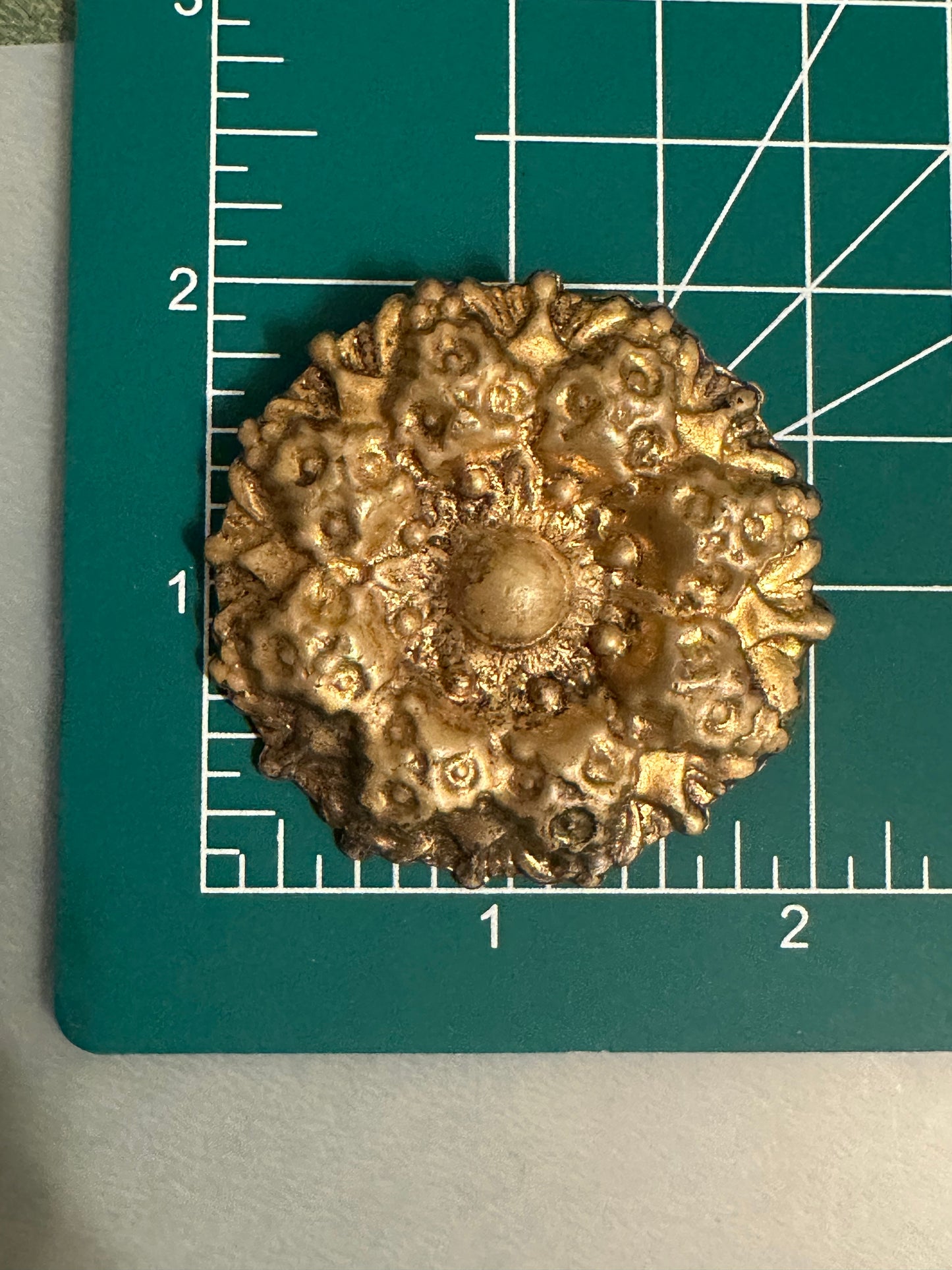 Art Nouveau Floral Wreath Repousse Brooch Pat. 2066969