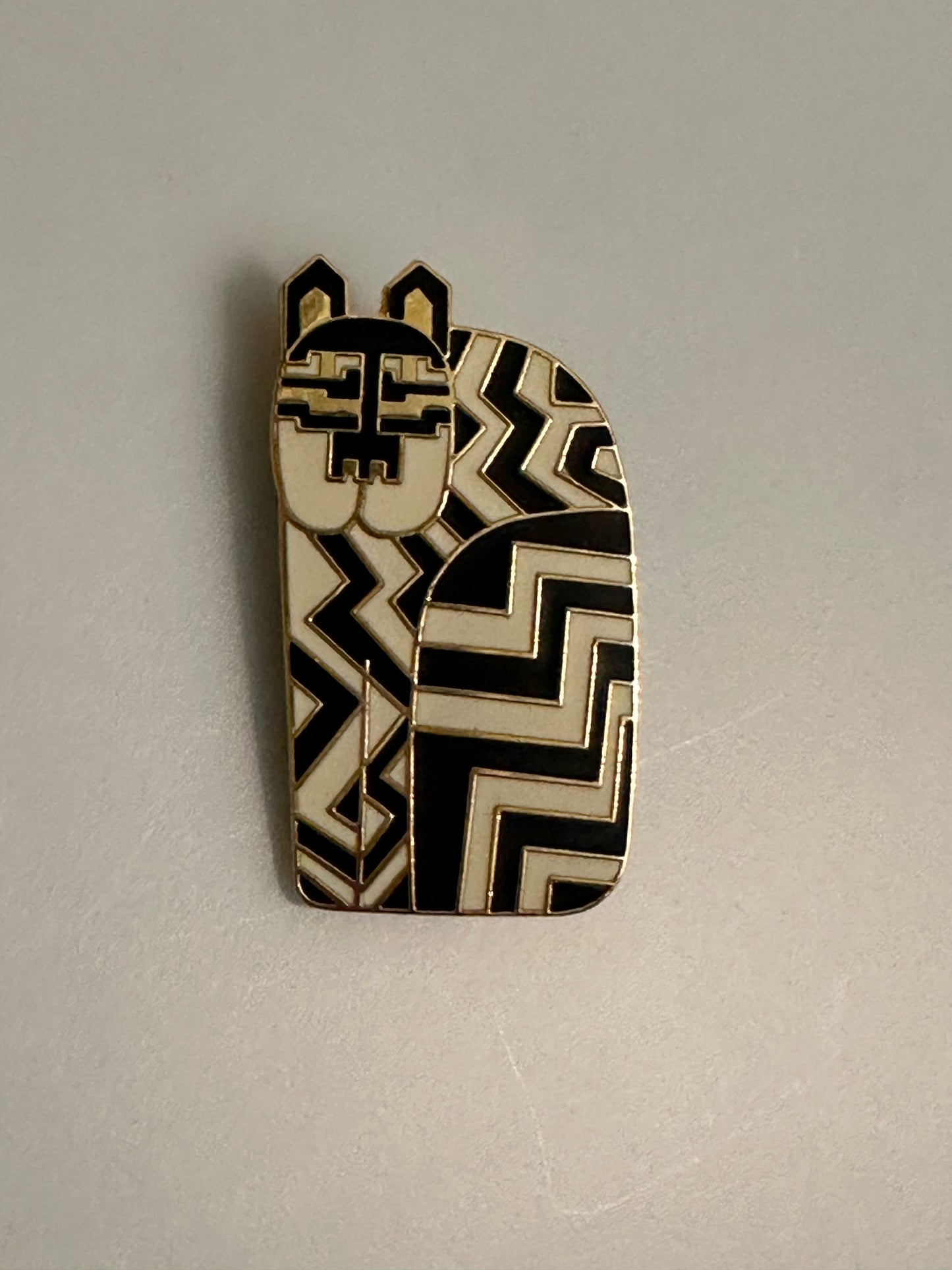 Vintage Laurel Birch Gregorio Cat Cloisonné Pin