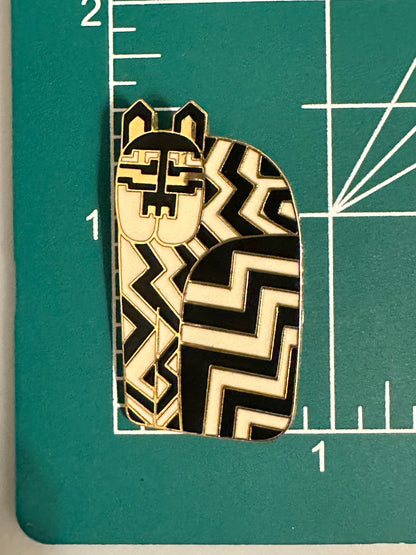 Vintage Laurel Birch Gregorio Cat Cloisonné Pin