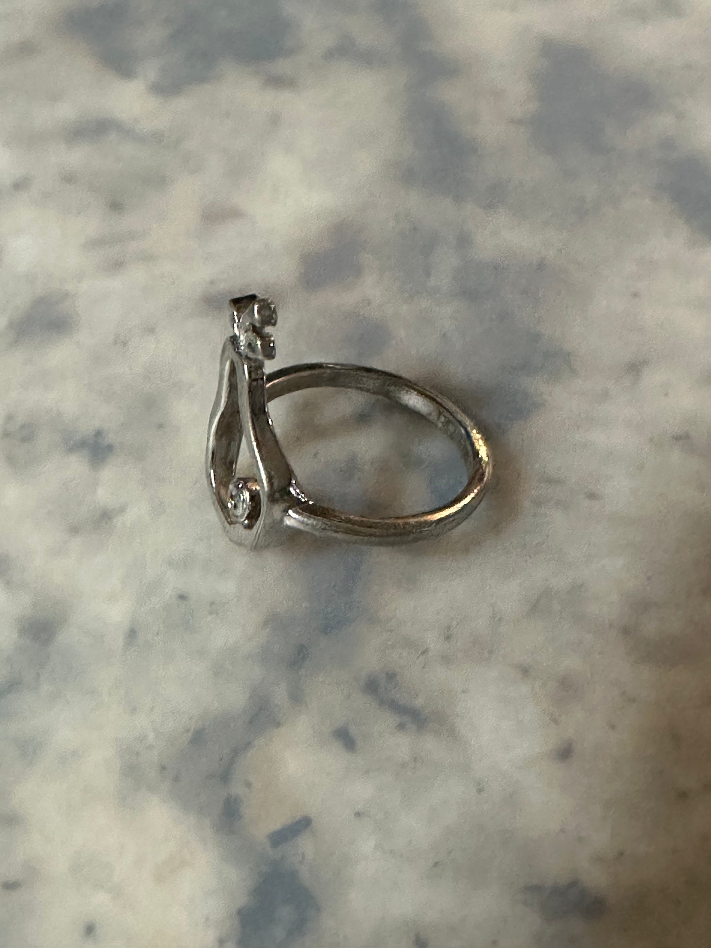 Vintage Spiedel Sterling Silver Pear Ring Size 5