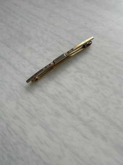 Vintage Patented B&W Plate Collar Clip Stay By SWANK Art Deco