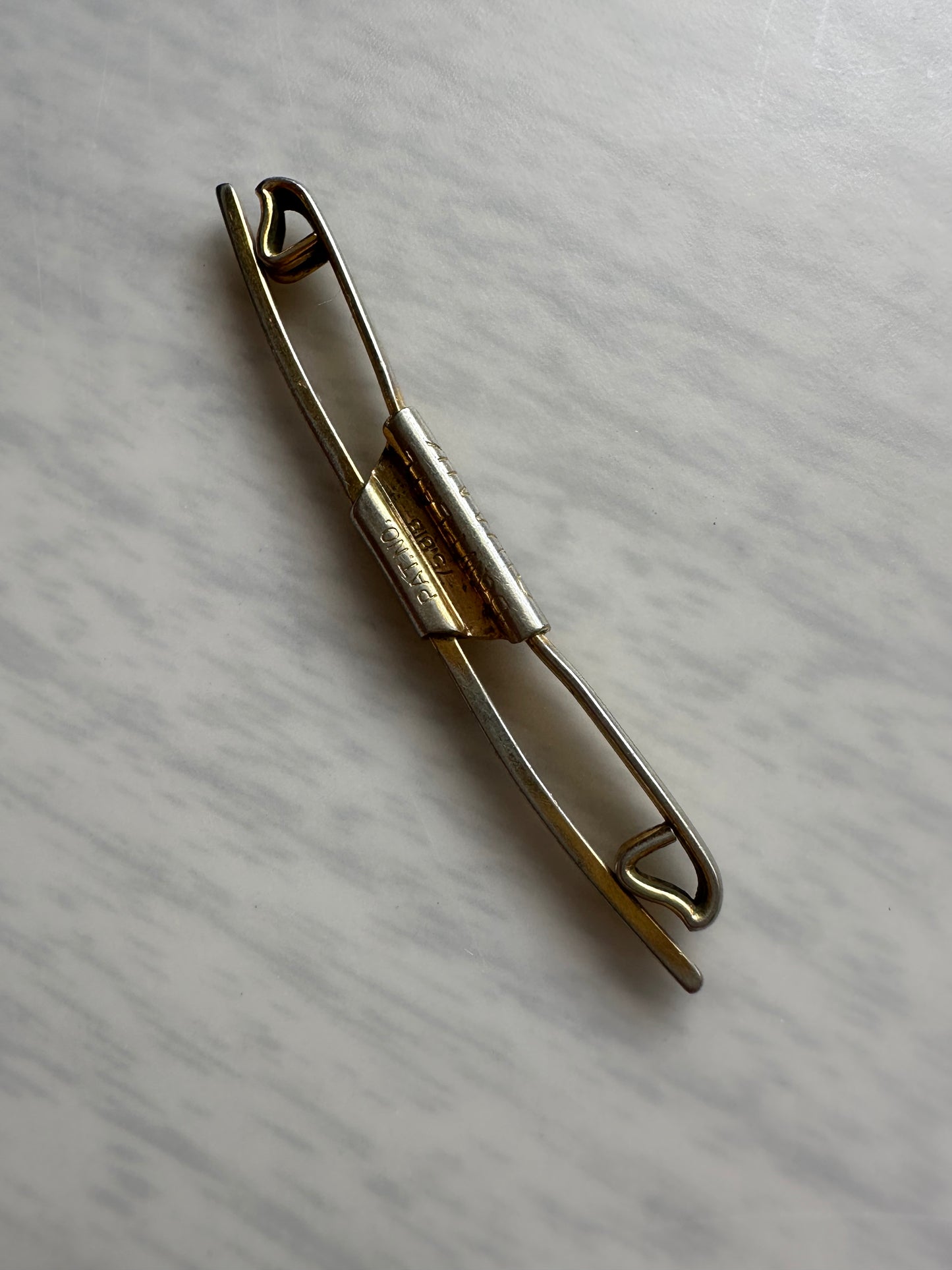 Vintage Patented B&W Plate Collar Clip Stay By SWANK Art Deco