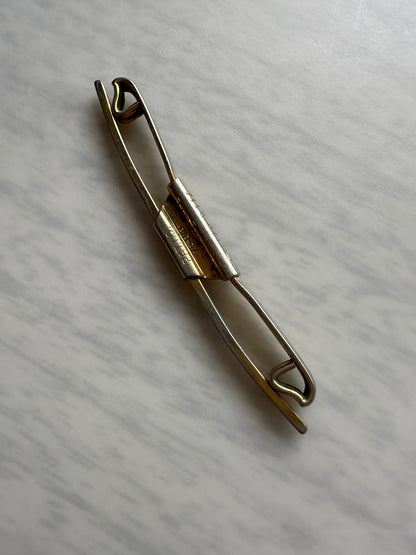 Vintage Patented B&W Plate Collar Clip Stay By SWANK Art Deco