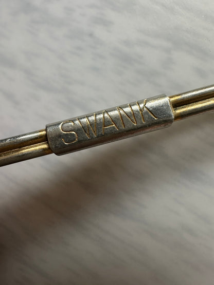 Vintage Patented B&W Plate Collar Clip Stay By SWANK Art Deco