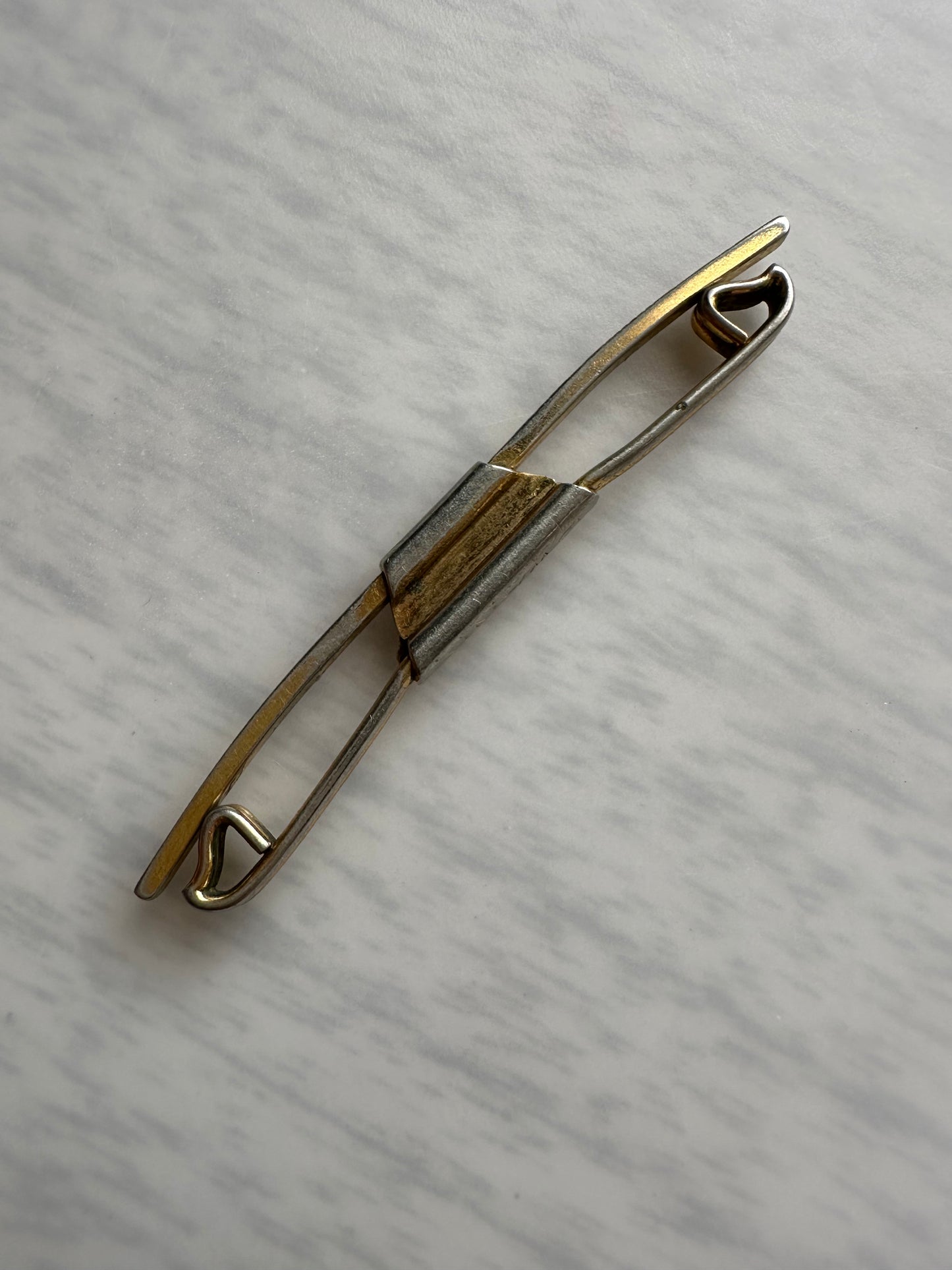 Vintage Patented B&W Plate Collar Clip Stay By SWANK Art Deco