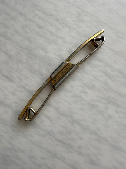 Vintage Patented B&W Plate Collar Clip Stay By SWANK Art Deco