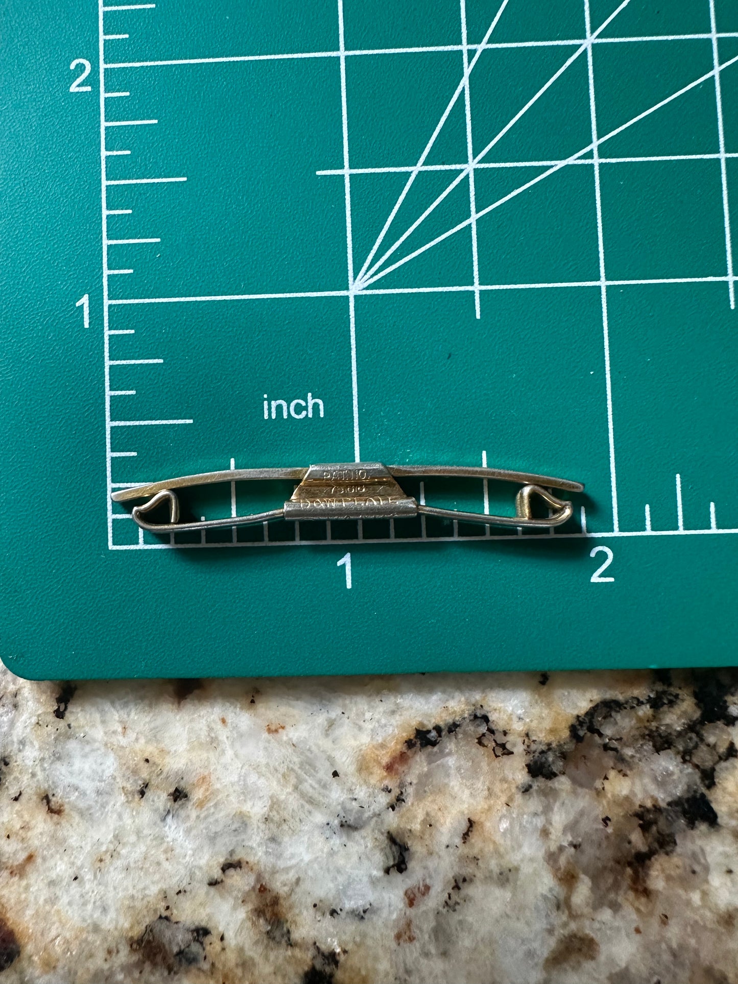 Vintage Patented B&W Plate Collar Clip Stay By SWANK Art Deco