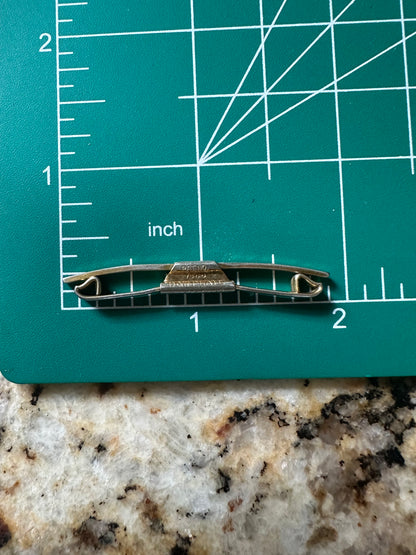 Vintage Patented B&W Plate Collar Clip Stay By SWANK Art Deco