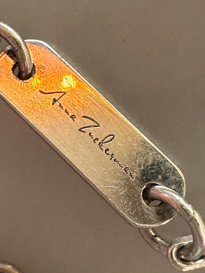 Anna Zuckerman Emerald And Crystalline Halo Necklace In Sterling Silver