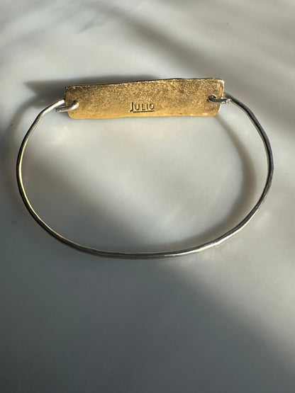 Gold And Silver Oklahoma Home Bangle Bracelet By Julio