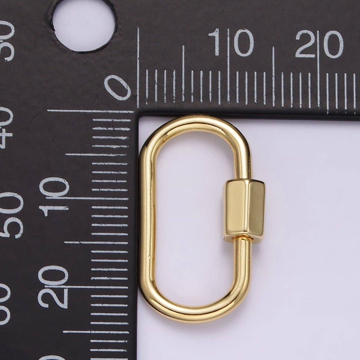 14K Gold Filled 23mm Oblong Oval Carabiner